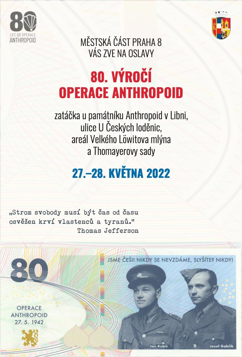80 let výročí Operace Anthropoid Vladimíra Ludková Praha 8